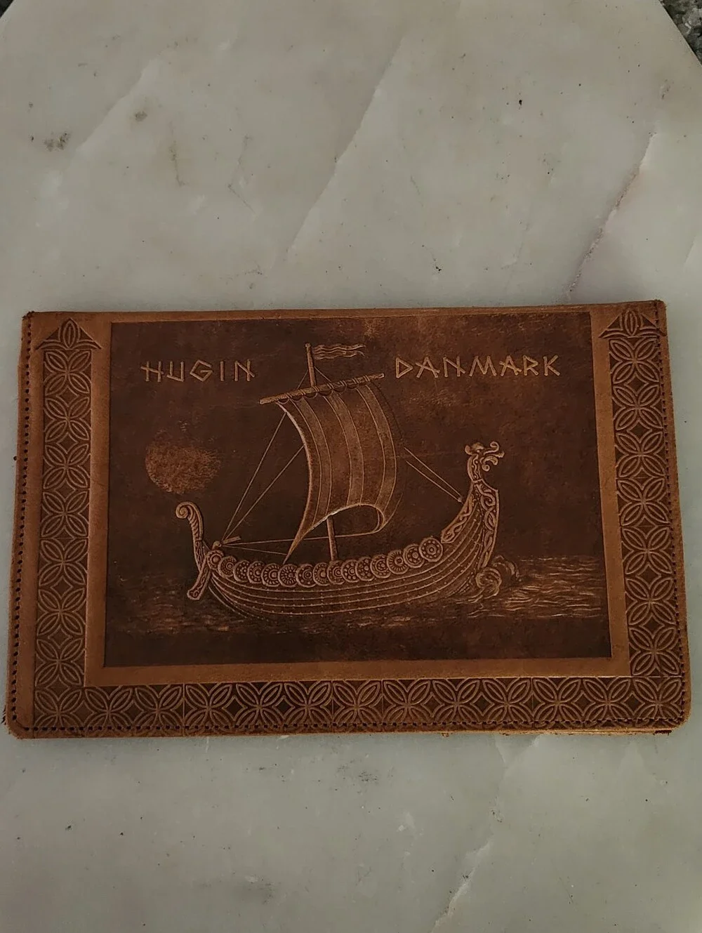 Leathergoods Denmark Tooled Leather Brown Wallet